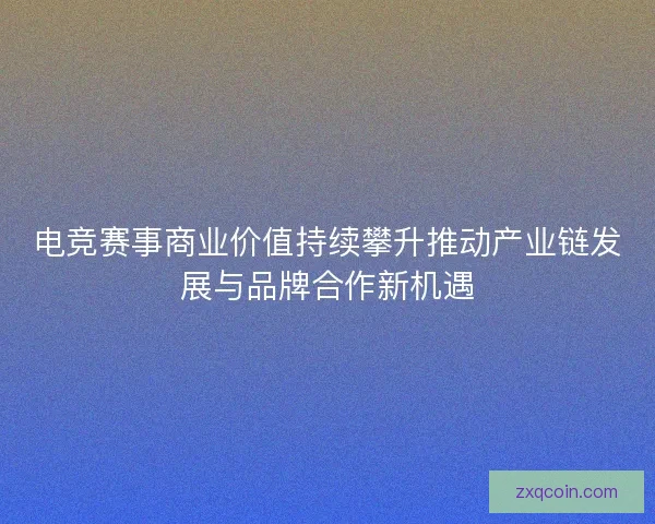 电竞赛事商业价值持续攀升推动产业链发展与品牌合作新机遇